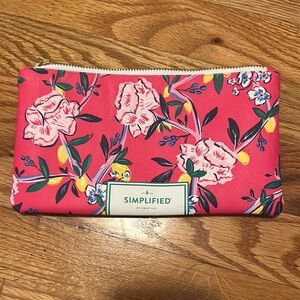 Simplified Pink Floral Women's Bag